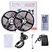 LTROP 2 Reels 12V 32.8ft Waterproof Flexible RGB LED Strip Light Kit, Color Changing SMD5050 300 LEDs, LED Strip Kit & Mini 44-Key IR Controller + 12V 5A Power Supply, Adhesive Light Strips