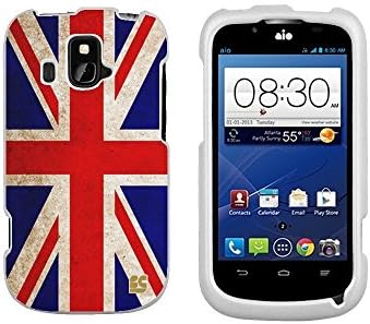 DisignCase For ZTE Overture Z995 4G LTE ( Cricket / Aio Wireless ) Image Design Graphic Pictorial Pattern Cellphone Shell Cover 2 Pieces Hard Case [ Easy Clip on / Snap on / off ] [Silm Fit Light Weigh] Durable Cell Phone Cases - Union Jack Design