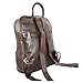 Genuine Leather Backpack Handbag Purse Sling Shoulder Bag Medium Size Brown