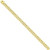 FB Jewels Solid 14K Yellow Gold 7mm Hand-Polished Traditional Link Yellow Gold Chain