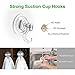 ilikable Suction Cup Hooks 4 Pack Heavy Duty Vacuum Suction Bathroom Wall Hooks Strong Towel Cloth Utensils Hanging Holder Hooks for Shower Bathroom Kitchen - Clear