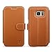 Galaxy S7 Case, TANNC Flip Leather Wallet Phone Case [Layered Dandy] - [Card Slot][Flip][Wallet] - for Samsung Galaxy S7 Devices - Brown