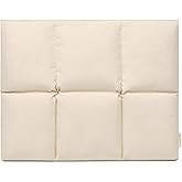 KAYOND Puffy Laptop Sleeve 15inch 16 inch, Pillow Shape Laptop Sleeve, Compatible MacBook Air 15 in M4 2025 & MacBook Pro 16 in M4 2024,Off White