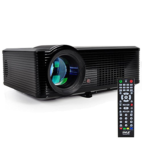 Pyle LCD LED Video Projector, Home Theater Projector with Builtin Stereo Speakers, 2 HDMI Ports, PiP, 800x600 Native Resolution, Adjustable Optical Keystone for TV PC Computer, Laptop