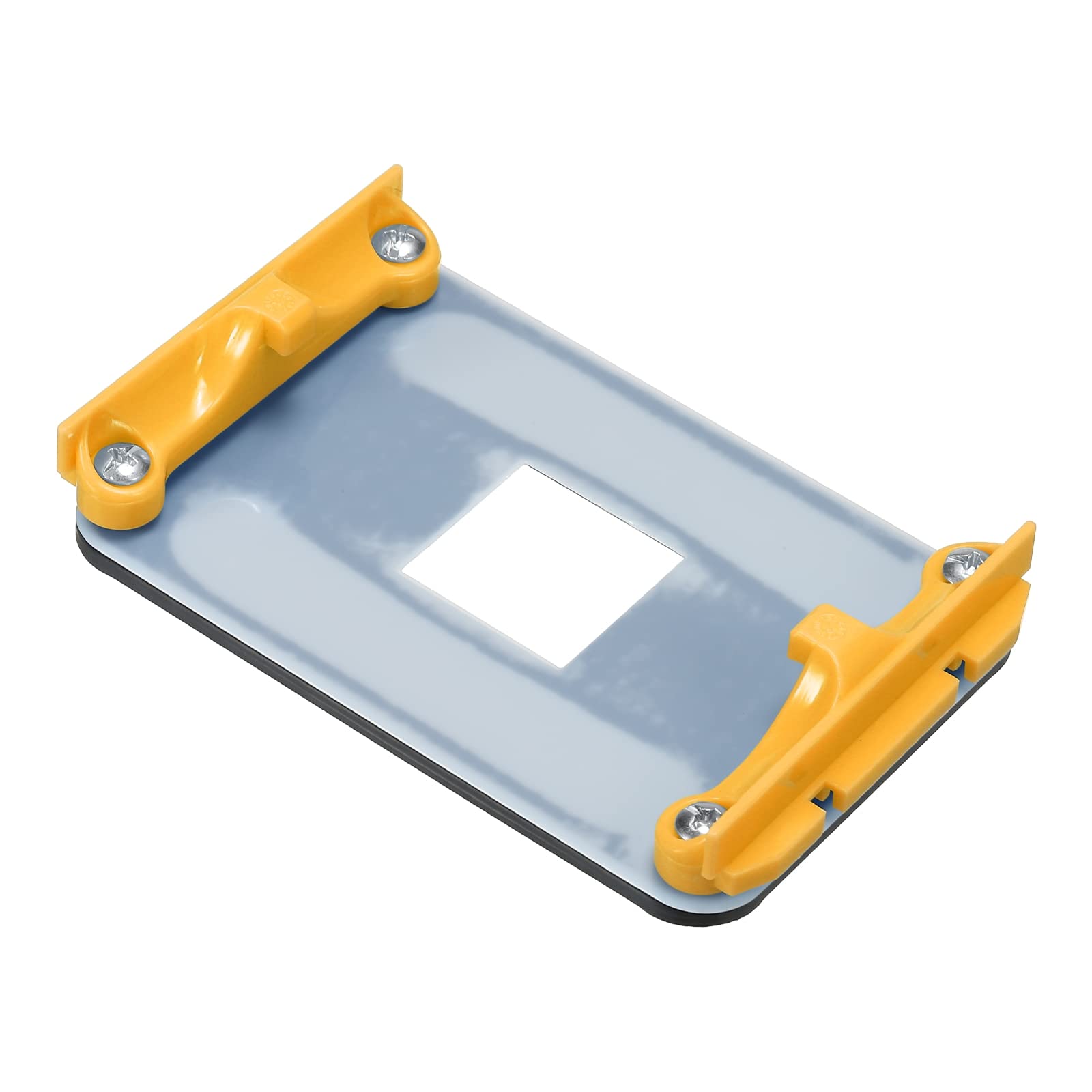 PATIKIL AM4 Backplane CPU Cooling Bracket Heatsink Bracket Cooling Mounting Sheet Plate Durable with 4 Screws Yellow Black for AM4 Motherboard Socket