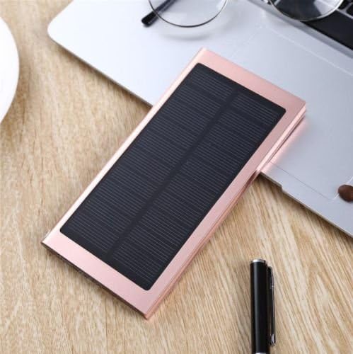 TAVLAR 100000mAh Dual USB Portable Solar Battery Charger Solar Power Bank For Phone (Rose Gold)