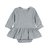 Weixinbuy Infant Baby Girls Cute Long Sleeve Bodysuit Romper Outfits Clothes
