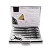 Berglander Black Coating Stainless Steel Knife Set, Chef Knife, Carving Knife, Bread Knife, Utility Knife, Paring Knife Gift Box Pack of 6