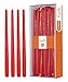 Hyoola 12 Pack Tall Red Taper Candles - 10 Inch Red Dripless, Unscented Dinner Candle - Paraffin Wax with Cotton Wicks - 8 Hour Burn Time