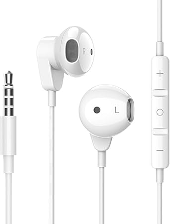 Amazon Co Jp 有線イヤホン 重低音 マイク付き カナル型 Pc多機種対応 Androidイヤフォン ハイレゾ通話可能 音漏れ防止 携帯軽量 音量調整3 5mm 白い 家電 カメラ