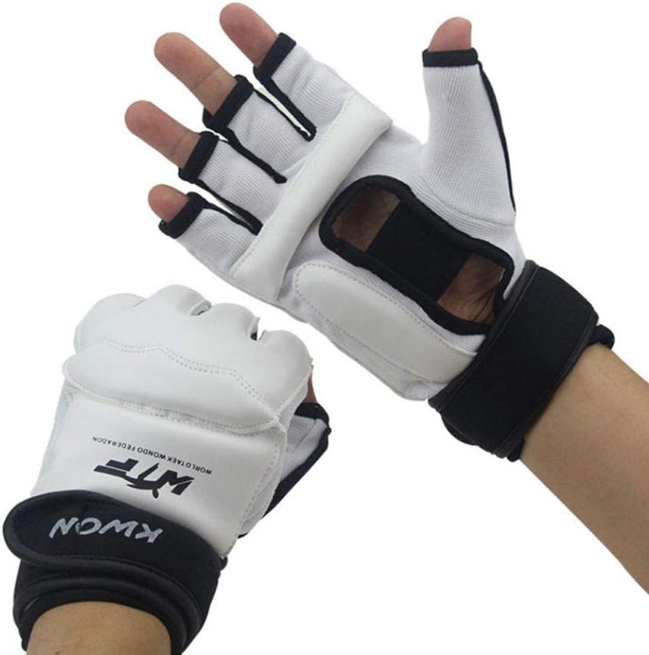 SHOUTAO Guantes de boxeo para niños y adultos con medio dedos, sanda