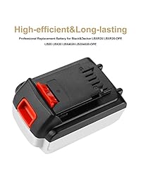 Energup   Batería de repuesto de iones de litio para Black&Decker LBXR2 (2 unidades, 20 V, 2500 mAh)