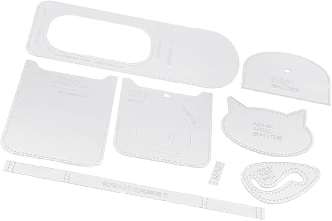 Amazon Co Jp 透明 テンプレート アクリル 型紙 財布製作 レザークラフト 手作り ツール 1セット おもちゃ