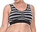 Stylzoo Women's Plus Size 3 Pack Seamless Wire Free Bra with Removable Pads