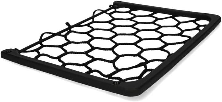 cartrend Caravan Storage Net Screw-On Black Elastic for Vehicles and Interior Universal Use 31 cm x 21 cm