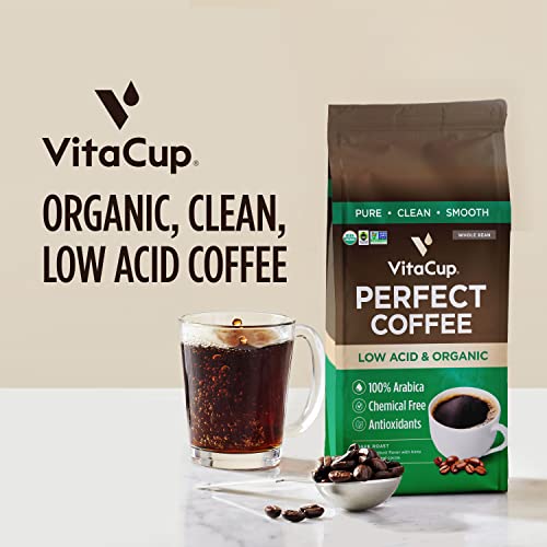 VitaCup Perfect Low Acid Coffee Beans, USDA Organic & Fair Trade
