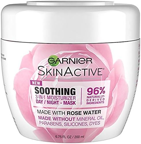 Garnier SkinActive Soothing 3-in-1 Face Moisturizer Rose Water, 6.75 fl oz (Pack of 2)