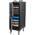 Carlisle FoodService Products Cateraide Insulated Front Loading Food Pan Carrier with Casters for Catering, Events, and Restaurants, Plastic, 10 Pans, Black