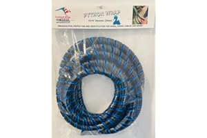 Outback Wrap - Python Hydraulic Hose Management Protector and Tagging Wraps for Farming and Agriculture Equipment, Tractors, Harvesters, Planters, and Sprayers -20mm Diameter -15 Foot- Blue