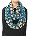 Lina & Lily Pineapple Print Women's Infinity Scarf Lightweight (Navy Blue)