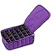 Queentools 30-Bottles Essential Oil Carrying Case - for Travelling Oils Display, Organizer Bag with Double Zipper, Contains 5ml,10ml,15ml Bottles (Purple)