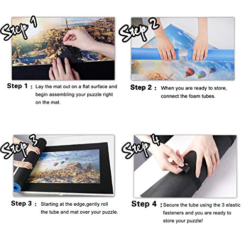 Jigsaw Puzzle Mat Roll Up 500 1000 1500 2000 Pieces Sorting Trays