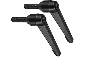 CoCud Clamping Lever Handles, M10 x 30mm Male Thread, Adjustable Quick Release Locking Rotating Bolt Knobs Black - (Applications: for Lathe Machinery), 2-Pieces