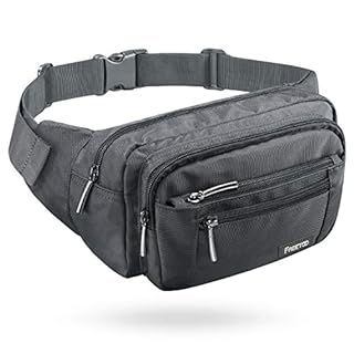Best Fanny Pack 2019 - FREETOO Waist Pack Bag Fanny Pack for Men & Women Hip Bum Bag with Adjustable Strap for Outdoors Workout Traveling Casual Running Hiking Cycling (Gray)