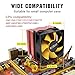 Pccooler S83 CPU Cooler - Mini CPU Heatsink - TDP 95w - Single Tower and Support Dual Fans - Anti-Oxidation Protective Layer - 80mm Silent Fan Suitable for Mini PC Case - Wide Compatibility