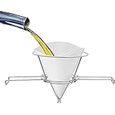 Maple Syrup Filter Stand | Maple Syrup Cone Filter Stand with Folding Arms | Stainless Steel Reusable Strainer Rack for Kitch