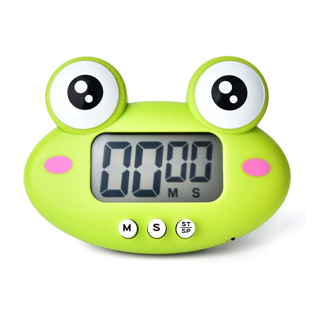 XLKJ Digital Kitchen Timer, Cute Cartoon Animal Countdown Timer Kitchen Alarm Clock, Multifunction Time Reminder Digital Cooking Timer with Magnetic for Kids LCD Display