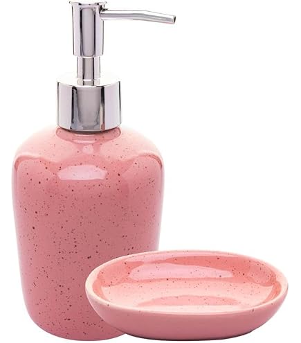WOLFF - Conjunto 2 Peças para Banheiro de Cerâmica Leaf Nude - 1