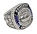 Decade Awards 2018 Silver Fantasy Football Champion Ring | Style B | Heavy FFL League Champ Ring with Stand
