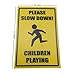Visibility Signage 12x18 Please Slow Down Children Playing Lawn Signs with H-Stakes (2)