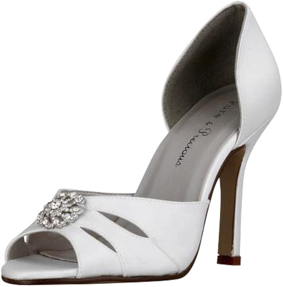 Ivory Satin Bridal Bridesmaid Wedding Shoes Style SIAN 3, 4, 5, 6, 7, 8