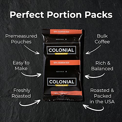 Colonial Coffee Packets, Pre Ground Coffee Packs, Decaf Colombian
