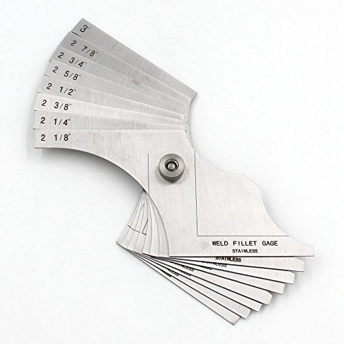 Welding Fillet Gage 8 piece set 2~1/8- 3 Inch inspection Gauge Measure tool