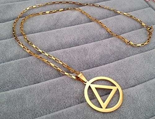 steel necklace pendant chain Boutique eminem triangle Fashion people (steel gold