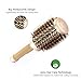 VISCAL Nano Thermal Ceramic & Ionic Round Hair Brush Large Round Hair Brush with Boar Bristle 3.3 inch, for Hair Drying, Styling, Curling, Adding Hair Volume and Shine, Gold Brown.