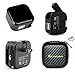 KINDEN 2-in-1 Compact Wall Charger,Car Charger,Travel Charger Dual USB Port 5V 2.1A AC DC Fast Charging Home LED Power Adapter (Black)
