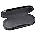 OptiPlix Dual Glasses and Contacts Case - Double Sided 2 in 1 Clamshell Hard Case for Eyeglasses and Contact Lenses with Mirror - Black with Silver Butterfly and Gloss Finish