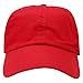 Falari Classic Baseball Cap Dad Hat 100% Cotton Soft Adjustable Size Red