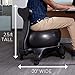 Gaiam Classic Balance Ball Chair – Ergonomic Stability Chair for Desk & Office | Yoga Ball Seat with Base, Air Pump, & Exercise Guide | Improves Posture & Core Strength (300 lb Capacity)