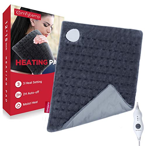 Electric Heated Pad for Cramps, Soft Flannel, 3 Temperature Settings