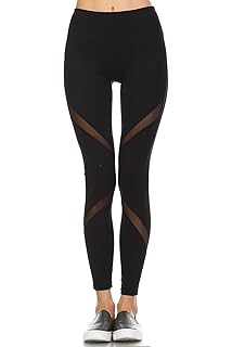 Amazon.com: Mono B Womens Super Soft Criss-Cross Mesh Panel ...