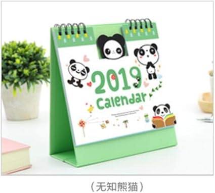 デスクカレンダー カレンダー 18 19 かわいい漫画キャラクター デスクトップペーパーカレンダー デュアルデイリースケジューラー テーブルプランナー 年月アジェンダオーガニズ カレンダー 文房具 オフィス用品 Amazon