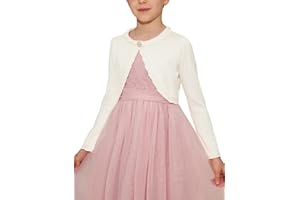 Danna Belle Girls Cardigan Sweaters Long Sleeve Shrug Bolero for Girls Size 3-12