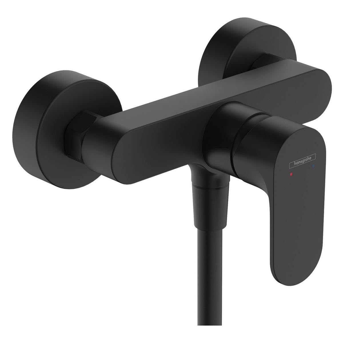 Hansgrohe Rebris S Single Lever Shower Mixer for Exposed Installation, Matt Black, 72640670