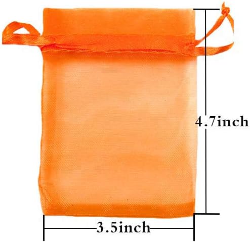 FINGOOO 60 pieces 9 by 12cm Organza Gift Bag Wedding Party Favor Bags Jewelry Drawstring Pouches Party Supplies - Image 4