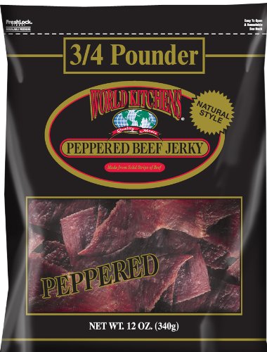 World Kitchens Peppered Beef Jerky 12 Ounce Bag Buy Online In